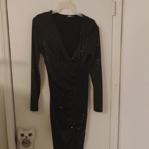 Elegant Black Long Sleeve Dress